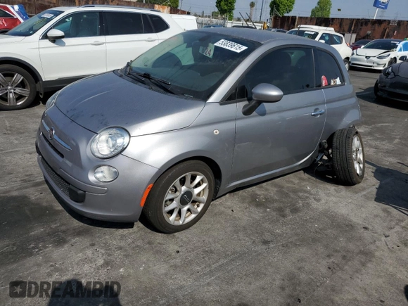 2017 FIAT 500 Pop with VIN 3C3CFFKR6HT618873, listed as a Copart auction lot 53839615 with 59,932 mi miles and Salvage Title. Bid and sale history available at carsss.com. Image 1.