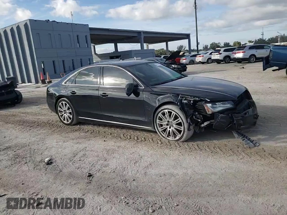 2013 Audi A8 3.0L with VIN WAUAGAFDXDN032766, listed as a Copart auction lot 84275944 with 127,388 mi miles and Salvage title. Bid and sale history available at DreamBid. Image 10.