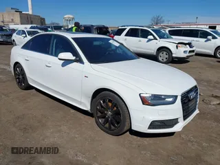 2014 Audi A4 Premium with VIN WAUBFAFL7EN028481, listed as a IAAI auction lot 41730699 with 140,859 mi miles. Bid and sale history available at carsss.com. Image 1.
