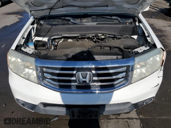 2014 Honda Pilot EX-L with VIN 5FNYF3H77EB015608, listed as a Copart auction lot 43647195 with 59,365 mi miles and Salvage Title. Bid and sale history available at DreamBid. Image 12.