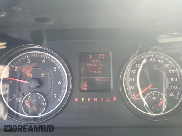 2017 Ram 1500 SSV with VIN 1C6RR7XT0HS813111, listed as a Copart auction lot 46507795 with 78,012 mi miles and Salvage title. Bid and sale history available at DreamBid. Image 9.