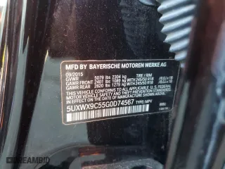 2016 BMW X3 xDrive28i with VIN 5UXWX9C55G0D74567, listed as a Copart auction lot 50083835 with 137,740 mi miles and Salvage Title. Bid and sale history available at carsss.com. Image 13.