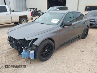 2018 Infiniti Q50 3.0t LUXE with VIN JN1EV7AR7JM432434, listed as a IAAI auction lot 41794112 with 48,666 mi miles. Bid and sale history available at carsss.com. Image 17.
