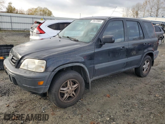 2000 Honda CR-V EX with VIN JHLRD1869YS020602, listed as a Copart auction lot 78472884 with 206,674 mi miles and Salvage Title. Bid and sale history available at carsss.com. Image 1.