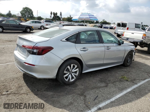 2025 Honda Civic Sedan LX with VIN 2HGFE2F28SH519958, listed as a Copart auction lot 77951444 with 8,157 mi miles and Salvage Title. Bid and sale history available at carsss.com. Image 3.