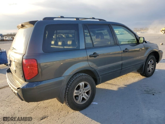 2003 Honda Pilot EX with VIN 2HKYF18643H542127, listed as a Copart auction lot 46753805 with 313,415 mi miles and Salvage Title. Bid and sale history available at carsss.com. Image 3.