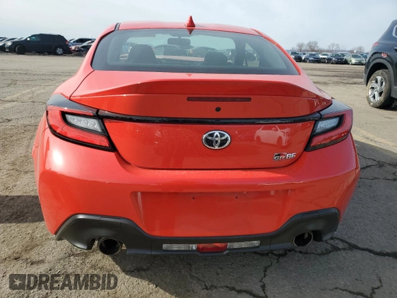 2022 Toyota GR86 Premium with VIN JF1ZNBE1XN9754814, listed as a Copart auction lot 43699185 with 0 mi miles and Salvage Title. Bid and sale history available at carsss.com. Image 6.