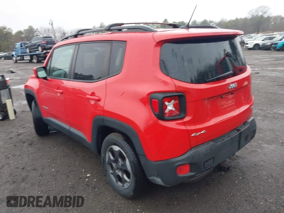 2015 Jeep Renegade Latitude with VIN ZACCJBBHXFPB81006, listed as a IAAI auction lot 41819915 with 74,000 mi miles. Bid and sale history available at carsss.com. Image 3.