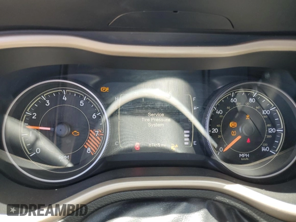 2015 Jeep Cherokee Latitude with VIN 1C4PJLCSXFW643701, listed as a Copart auction lot 51322805 with 67,415 mi miles and Salvage Title. Bid and sale history available at carsss.com. Image 9.