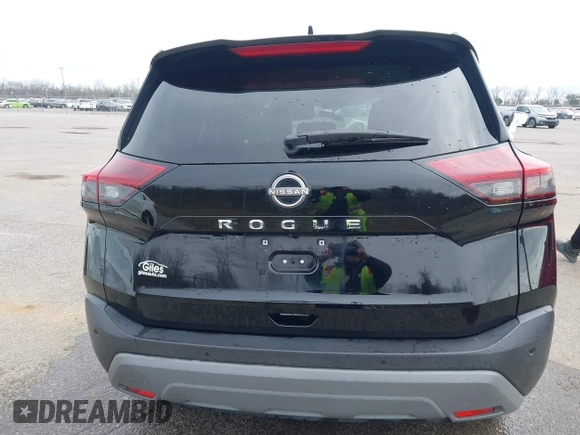 2023 Nissan Rogue S with VIN 5N1BT3AA7PC765364, listed as a IAAI auction lot 41552282 with 27,637 mi miles. Bid and sale history available at carsss.com. Image 8.