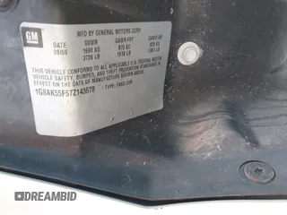 2007 Saturn ION z VIN 1G8AK55F57Z143678, wystawiony jako IAAI lot #41067196 z przebiegiem Nie podano mil oraz . Historia ofert i sprzedaży dostępna na DreamBid. Obrazek 9.