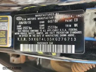 2019 Kia Optima S with VIN 5XXGT4L35KG276713, listed as a Copart auction lot 41797285 with 101,036 mi miles and Salvage Title. Bid and sale history available at carsss.com. Image 12.