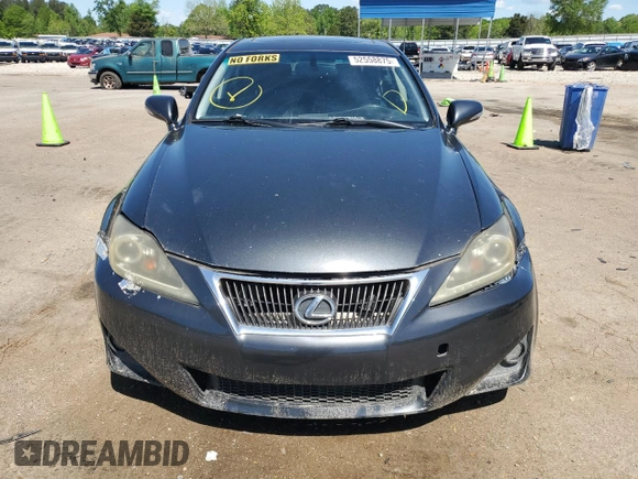 2011 Lexus IS 250 with VIN JTHBF5C29B5134639, listed as a Copart auction lot 52558875 with 265,102 mi miles and Salvage Title. Bid and sale history available at DreamBid. Image 5.