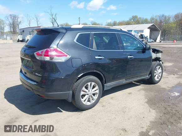 2016 Nissan Rogue SV with VIN KNMAT2MV6GP634539, listed as a IAAI auction lot 41987397 with 108,170 mi miles. Bid and sale history available at carsss.com. Image 4.