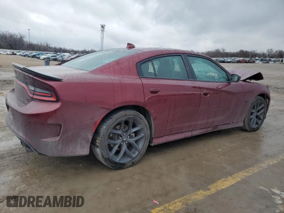 2023 Dodge Charger R/T with VIN 2C3CDXCT8PH655985, listed as a Copart auction lot 44718585 with 21,790 mi miles and Salvage Title. Bid and sale history available at carsss.com. Image 3.