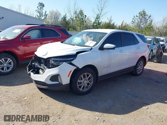 2023 Chevrolet Equinox LT with VIN 3GNAXKEG7PS107302, listed as a IAAI auction lot 41784827 with 59,398 mi miles and . Bid and sale history available at carsss.com. Image 2.