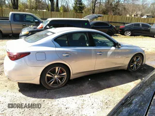 2020 Infiniti Q50 Red Sport 400 with VIN JN1FV7AP2LM630098, listed as a IAAI auction lot 41828404 with 33,962 mi miles and . Bid and sale history available at DreamBid. Image 13.