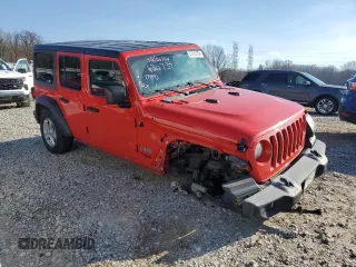 2021 Jeep Wrangler Unlimited Sport Altitude with VIN 1C4HJXDN1MW630739, listed as a Copart auction lot 87412754 with 123,771 mi miles and Salvage title. Bid and sale history available at DreamBid. Image 4.