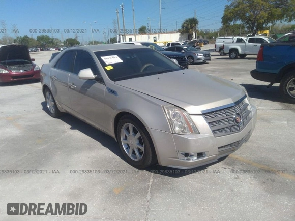 2008 Cadillac CTS RWD w/1SB with VIN 1G6DR57V280215349, listed as a IAAI auction lot 41363001 with 163,868 mi miles. Bid and sale history available at carsss.com. Image 1.