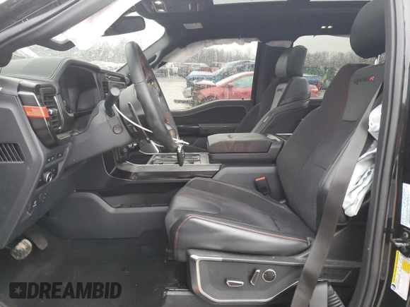 2024 Ford F-150 Raptor with VIN 1FTFW1RJ3RFB30519, listed as a Copart auction lot 45009115 with 15,151 mi miles and Salvage Title. Bid and sale history available at DreamBid. Image 7.