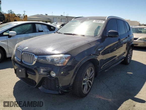 2015 BMW X3 xDrive28d with VIN 5UXWY3C55F0F83896, listed as a Copart auction lot 70690134 with 119,581 mi miles and Salvage Title. Bid and sale history available at carsss.com. Image 1.