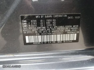 2022 Subaru Impreza with VIN 4S3GTAB61N3709801, listed as a Copart auction lot 53182765 with 33,656 mi miles and Salvage Title. Bid and sale history available at carsss.com. Image 15.