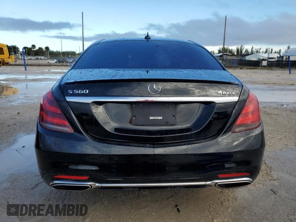 2018 Mercedes-Benz S 560 with VIN WDDUG8GB0JA384253, listed as a Copart auction lot 85543844 with 73,378 mi miles and Non Repairable. Bid and sale history available at carsss.com. Image 6.