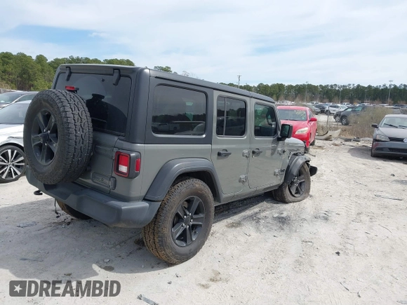 2021 Jeep Wrangler Unlimited Sport S with VIN 1C4HJXDG1MW594522, listed as a IAAI auction lot 41715891 with 88,821 mi miles. Bid and sale history available at carsss.com. Image 4.