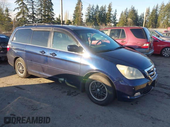 2006 Honda Odyssey TOURING with VIN 5FNRL38866B058344, listed as a IAAI auction lot 41298331 with 156,784 mi miles. Bid and sale history available at carsss.com. Image 1.