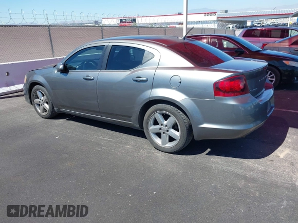 2013 Dodge Avenger SXT with VIN 1C3CDZCG3DN655815, listed as a IAAI auction lot 42190457 with 161,890 mi miles and . Bid and sale history available at carsss.com. Image 3.