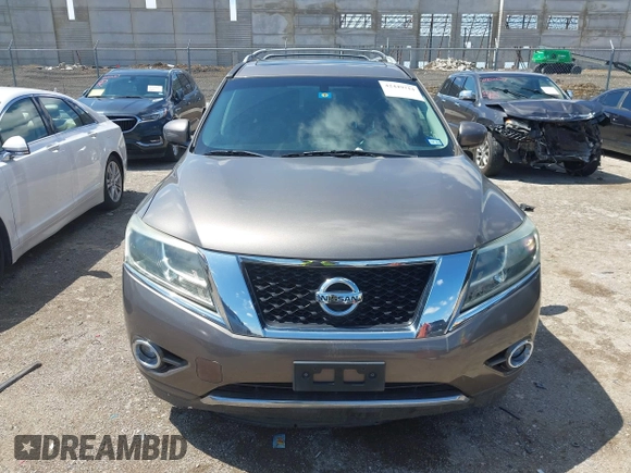 2014 Nissan Pathfinder Platinum z VIN 5N1AR2MN6EC617030, wystawiony jako IAAI lot #42449714 z przebiegiem 107 371 mil mil oraz . Historia ofert i sprzedaży dostępna na DreamBid. Obrazek 6.
