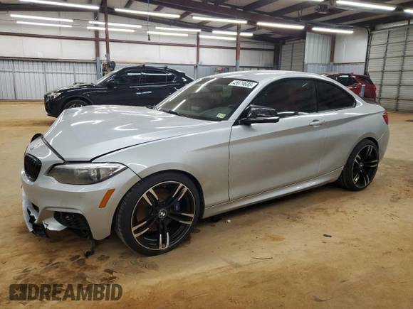 2015 BMW 2 Series 228i with VIN WBA1F5C54FV343572, listed as a Copart auction lot 45879685 with 90,715 mi miles and Salvage Title. Bid and sale history available at carsss.com. Image 1.
