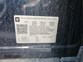 2021 Chevrolet Equinox LT with VIN 3GNAXTEV9MS103560, listed as a IAAI auction lot 42792222 with 116,754 mi miles and . Bid and sale history available at DreamBid. Image 16.