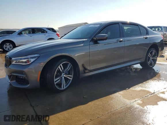 2019 BMW 7 Series 750i with VIN WBA7F0C59KGM25051, listed as a Copart auction lot 87285534 with Not Provided miles and Salvage Title. Bid and sale history available at DreamBid. Image 1.