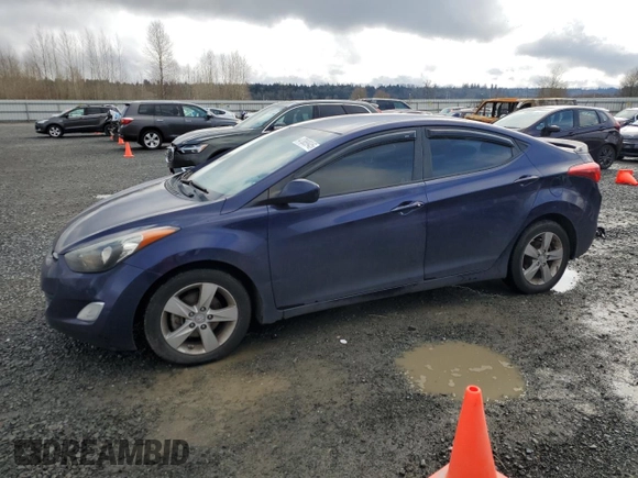 2013 Hyundai Elantra GLS with VIN 5NPDH4AE3DH275138, listed as a Copart auction lot 47889945 with 174,925 mi miles and Salvage title. Bid and sale history available at DreamBid. Image 1.