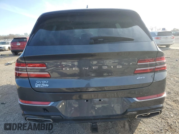 2022 Genesis GV80 z VIN KMUHBDSB6NU094756, wystawiony jako Copart lot #86864624 z przebiegiem 23 345 mil mil oraz Szkoda całkowita • Salvage title. Historia ofert i sprzedaży dostępna na DreamBid. Obrazek 6.