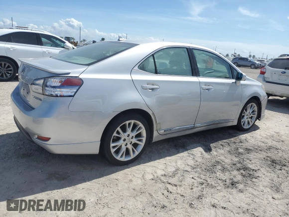 2010 Lexus HS with VIN JTHBB1BA2A2029499, listed as a Copart auction lot 74248044 with Not Provided miles and Salvage Title. Bid and sale history available at carsss.com. Image 3.