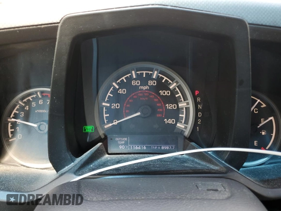 2012 Honda Ridgeline RTL with VIN 5FPYK1F56CB002709, listed as a Copart auction lot 62642495 with 116,416 mi miles and Salvage title. Bid and sale history available at DreamBid. Image 9.