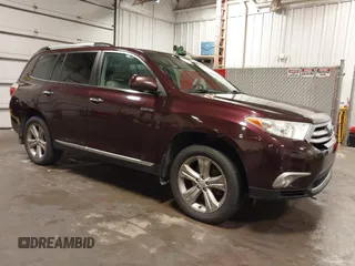 2013 Toyota Highlander Limited with VIN 5TDDK3EH0DS273650, listed as a IAAI auction lot 42488316 with 256,774 mi miles and . Bid and sale history available at DreamBid. Image 1.