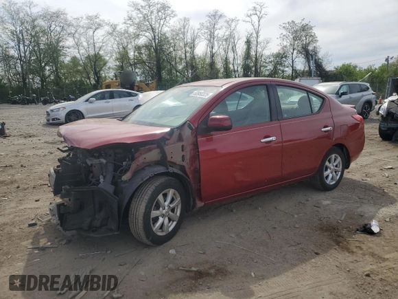 2014 Nissan Versa SV with VIN 3N1CN7AP3EL833520, listed as a Copart auction lot 53958325 with 98,192 mi miles and Salvage Title. Bid and sale history available at DreamBid. Image 1.