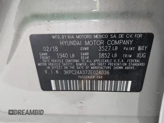2018 Hyundai Accent SE with VIN 3KPC24A37JE024036, listed as a IAAI auction lot 41939754 with 72,249 mi miles and . Bid and sale history available at carsss.com. Image 9.