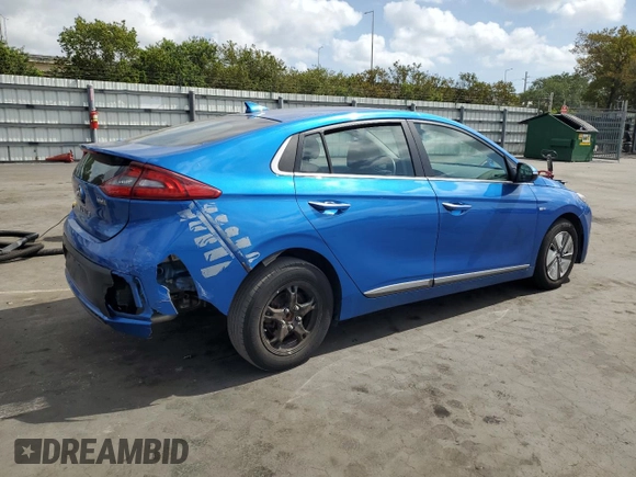 2017 Hyundai Ioniq Limited with VIN KMHC85LCXHU027621, listed as a Copart auction lot 54475795 with 125,470 mi miles and Salvage Title. Bid and sale history available at DreamBid. Image 3.