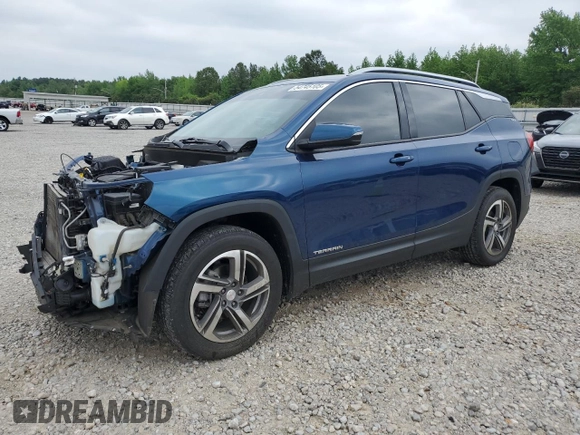 2020 GMC Terrain SLT with VIN 3GKALPEV1LL104405, listed as a Copart auction lot 54745105 with 65,586 mi miles and Salvage title. Bid and sale history available at DreamBid. Image 1.
