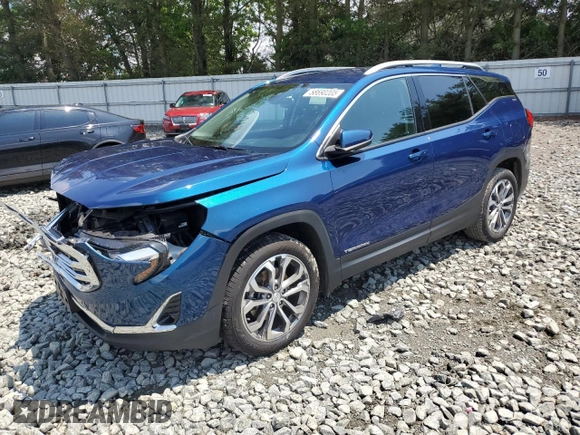2020 GMC Terrain SLT z VIN 3GKALPEX0LL194034, wystawiony jako Copart lot #58690205 z przebiegiem 44 760 mil mil oraz Szkoda całkowita • Salvage title. Historia ofert i sprzedaży dostępna na DreamBid. Obrazek 1.