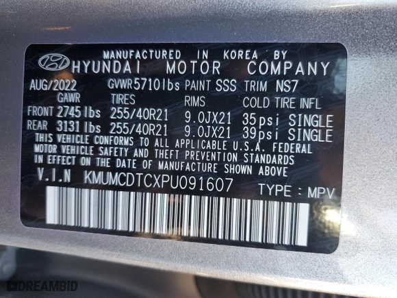 2023 Genesis GV70 3.5T Sport with VIN KMUMCDTCXPU091607, listed as a Copart auction lot 78693654 with 8,935 mi miles and Salvage Title. Bid and sale history available at carsss.com. Image 16.