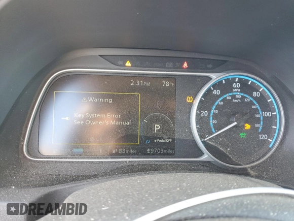 2021 Nissan LEAF SL Plus with VIN 1N4BZ1DV0MC556412, listed as a Copart auction lot 73326904 with 29,703 mi miles and Salvage title. Bid and sale history available at DreamBid. Image 9.