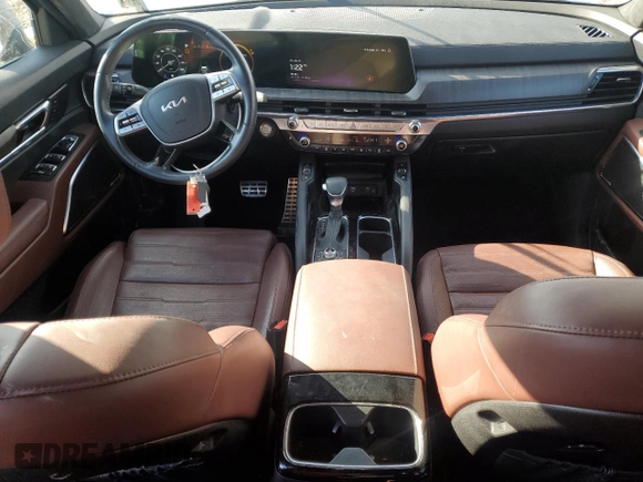 2023 Kia Telluride SX Prestige X-Line with VIN 5XYP5DGC9PG341456, listed as a Copart auction lot 43687805 with 16,921 mi miles and Salvage title. Bid and sale history available at DreamBid. Image 8.