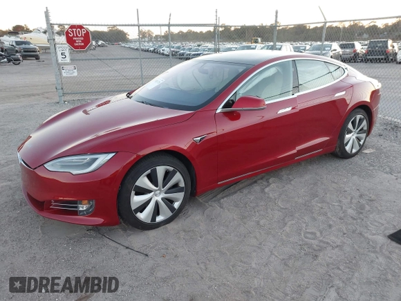 2020 Tesla Model S Long Range with VIN 5YJSA1E26LF390856, listed as a IAAI auction lot 41013728 with 54,985 mi miles. Bid and sale history available at carsss.com. Image 16.