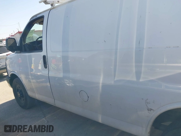 2012 Chevrolet Express Cargo Van with VIN 1GCWGFCA7C1106165, listed as a IAAI auction lot 41843495 with 315,215 mi miles. Bid and sale history available at carsss.com. Image 14.