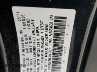 2014 Honda Accord Sedan Sport with VIN 1HGCR2F56EA145757, listed as a Copart auction lot 51006145 with 159,799 mi miles and Salvage Title. Bid and sale history available at carsss.com. Image 12.